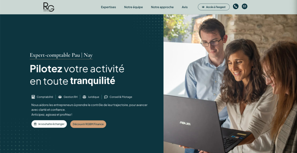 Shooting pour la création du site web du cabinet comptable RGBM Finance, expert comptable à Nay